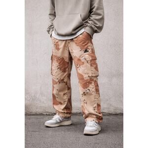 ROKIT Desert Camo Cargo Pants Men’s Streetwear Utility Tactical Baggy Fit